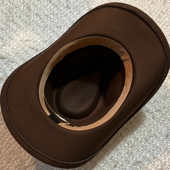 🍂 NWT BOHO COFFEE BROWN COWBOY HAT - Picture 10 of 12